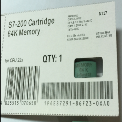 6ES7291-8GF23-0XA0 Cartridge 64K Memory